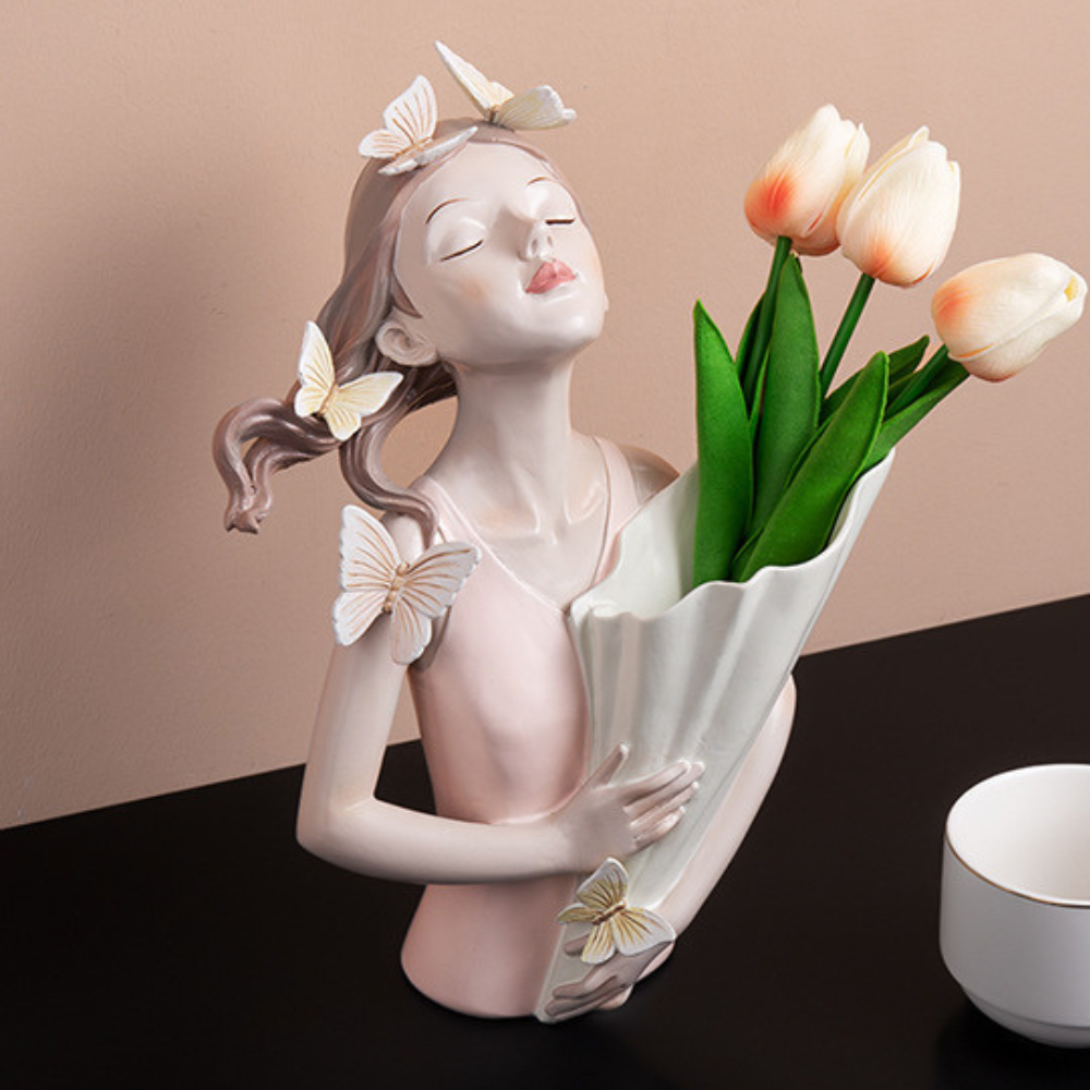 Beautiful Girl Flower Vase