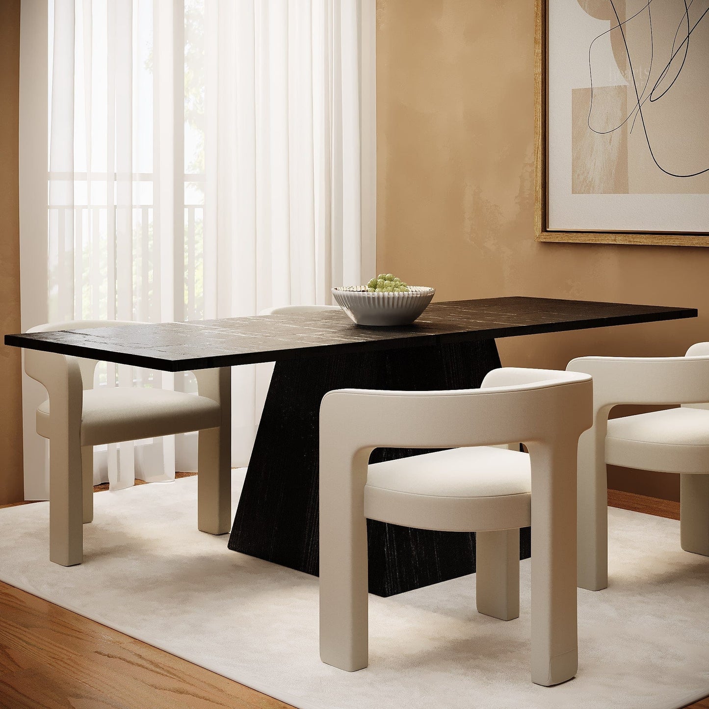 Alexa Black Wooden Dining Table