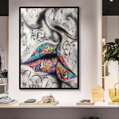 Mouth Decoration Painting Living Room Bedroom Murals HD Canvas Painting Core