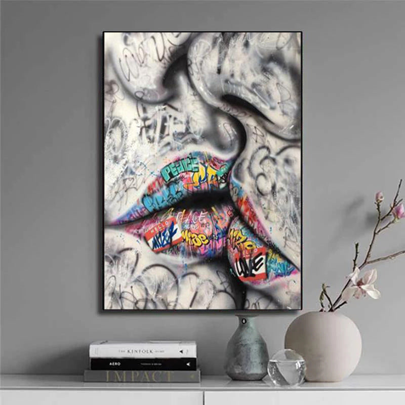 Mouth Decoration Painting Living Room Bedroom Murals HD Canvas Painting Core