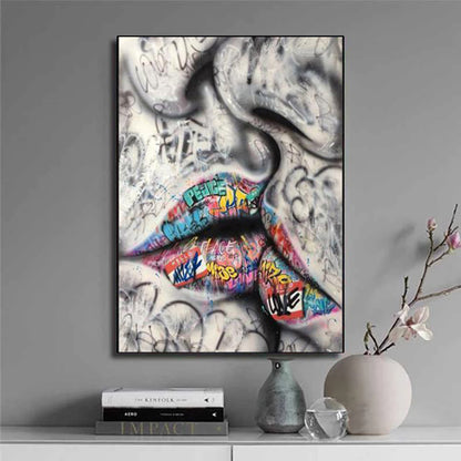 Mouth Decoration Painting Living Room Bedroom Murals HD Canvas Painting Core