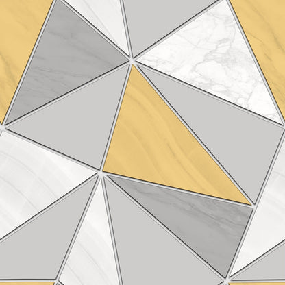 Triangle Geometric Styled Suede Wallpaper