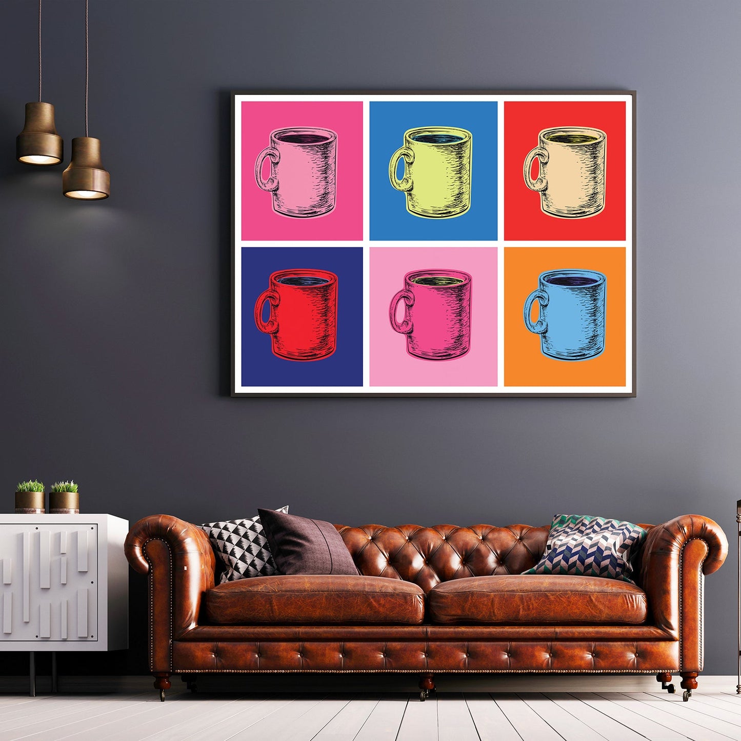 Coffee Mug Pop Art Illustration