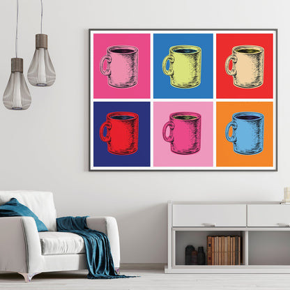 Coffee Mug Pop Art Illustration