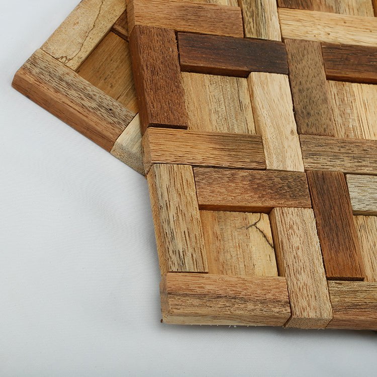 Freecube Wood Mosaic Wall Panel