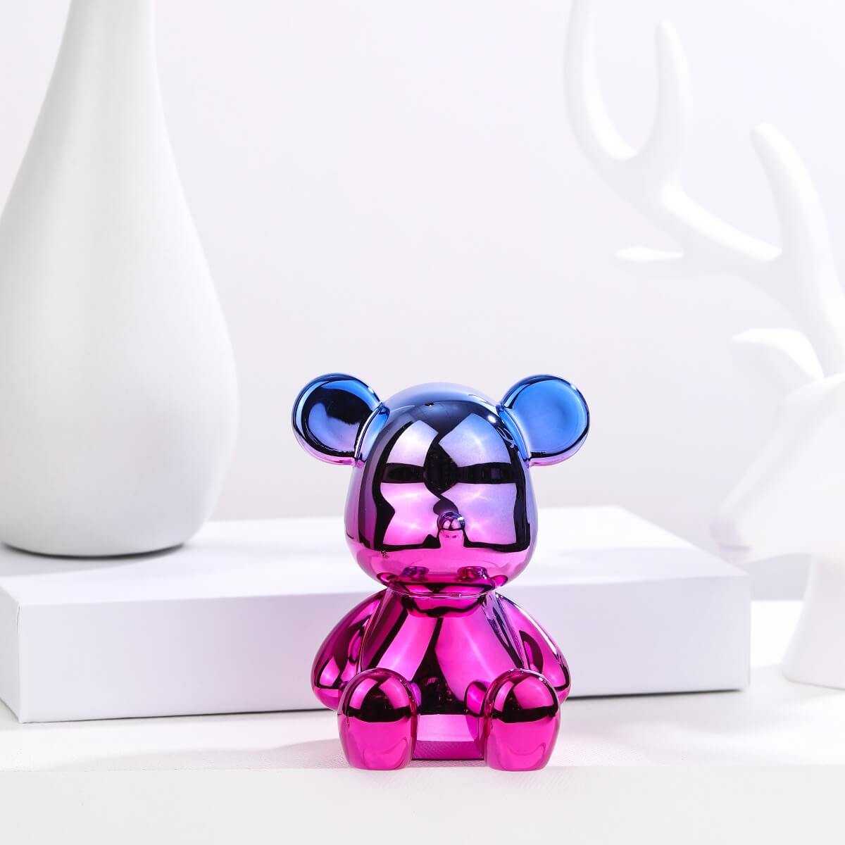 Gradient Mini Art Bear Figurine