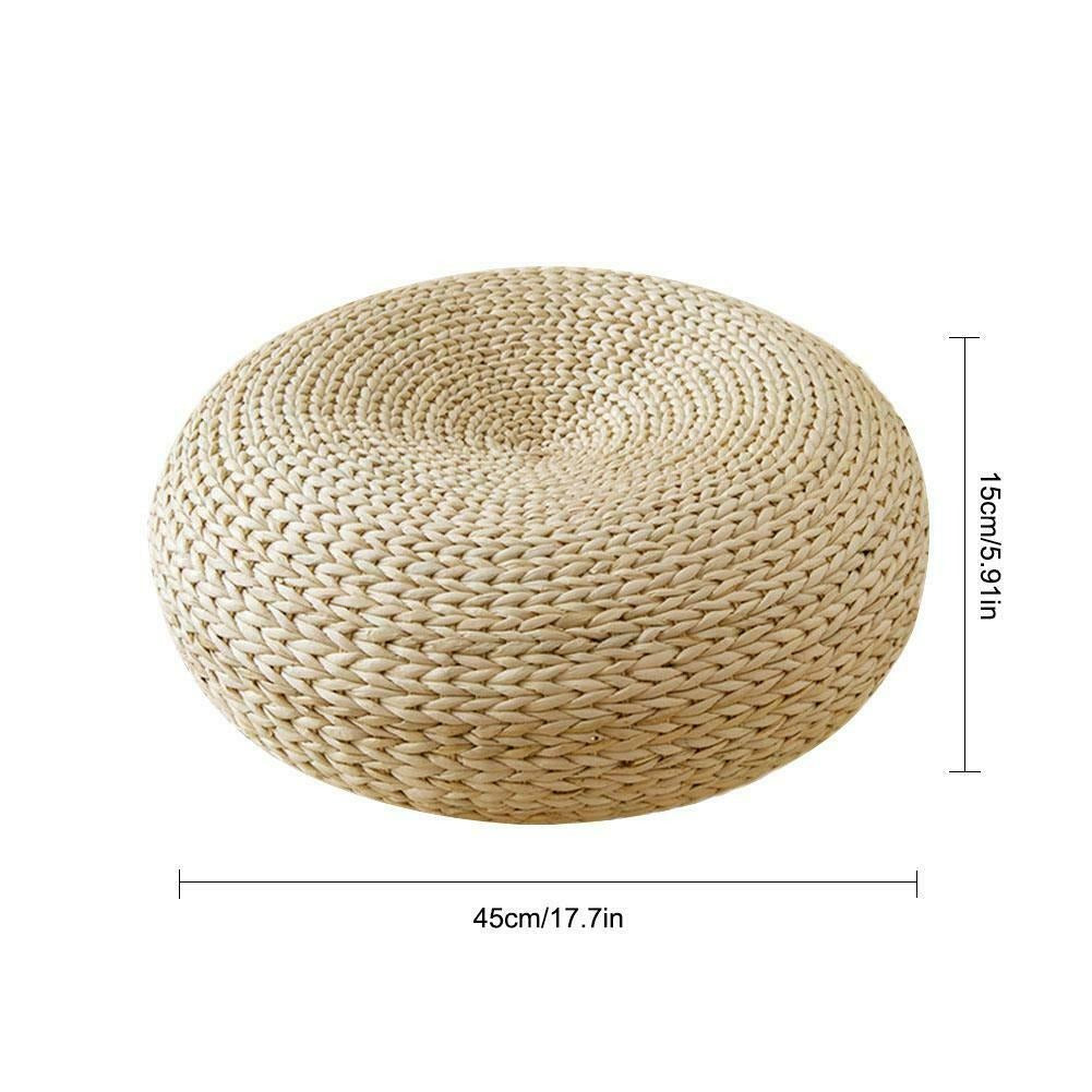 Straw Mat Chair Seat Pad Pillow