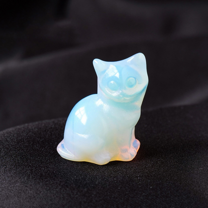 Crystal Kitten Statue