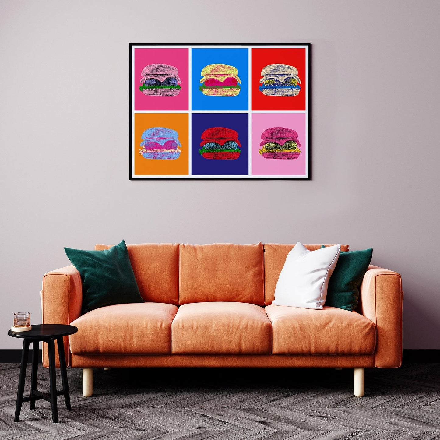 Hamburger Pop Art Illustration