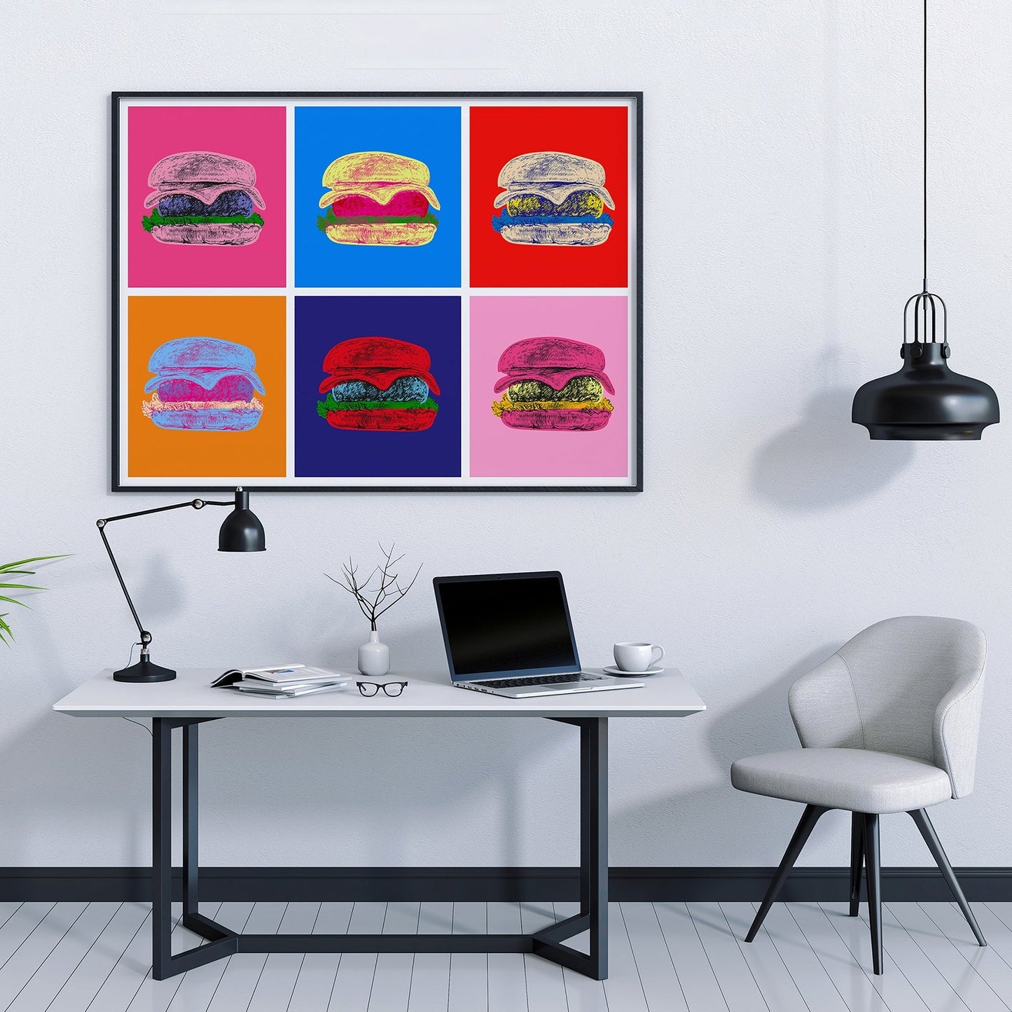 Hamburger Pop Art Illustration