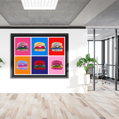 Hamburger Pop Art Illustration