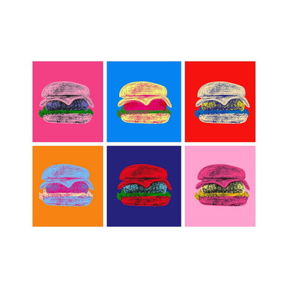 Hamburger Pop Art Illustration