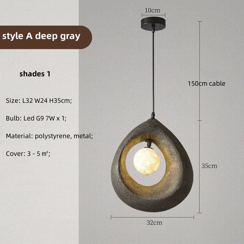 Circular Wabi Sabi Pendant Light