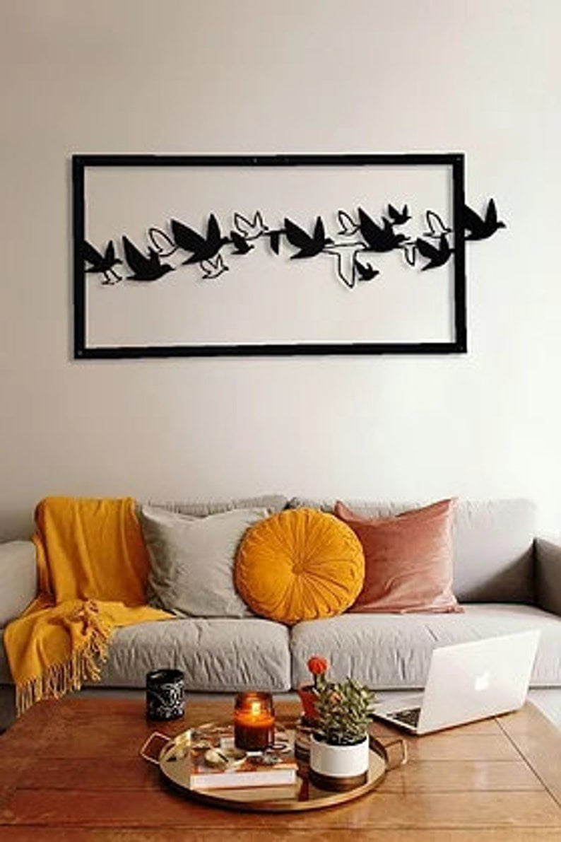 Flying Birds Metal Wall Art