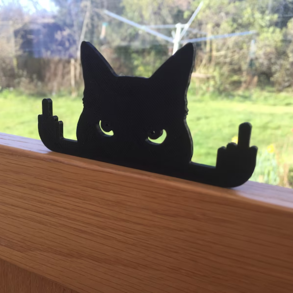 Irritated Cat Figurine