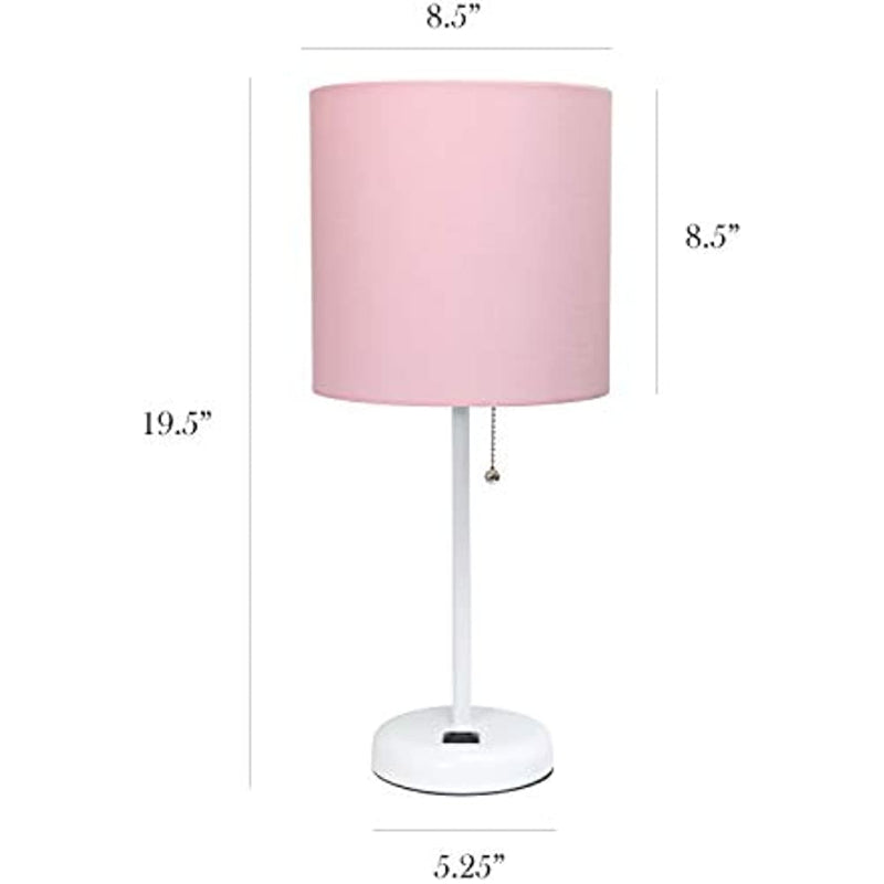 Stick Charging Outlet And Fabric Table Lamp