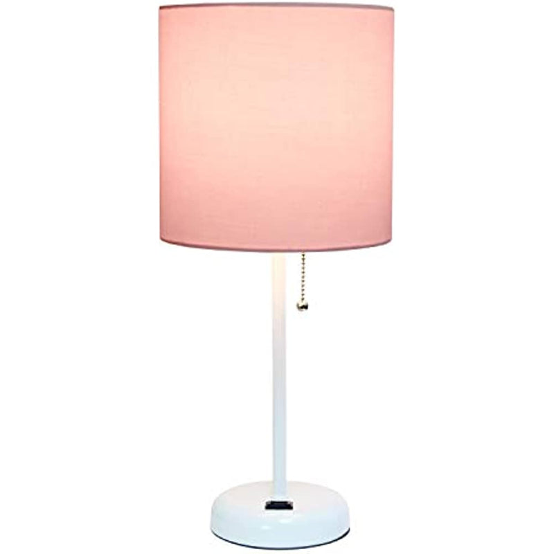 Stick Charging Outlet And Fabric Table Lamp