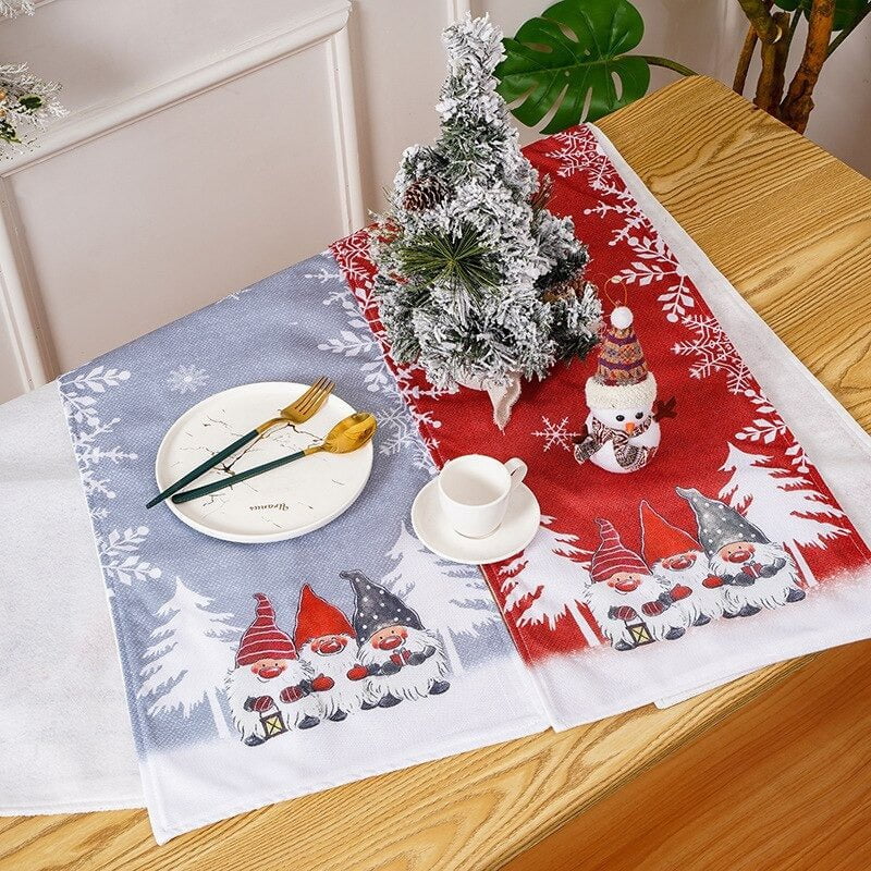 Snowy Gnome Table Runner