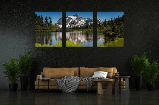 Mount Shuksan Lake Stretched Canvas