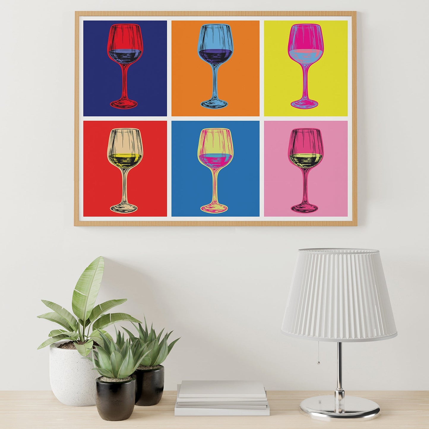 Wine Glass Pop Art Illustration