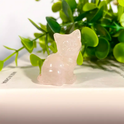 Crystal Kitten Statue