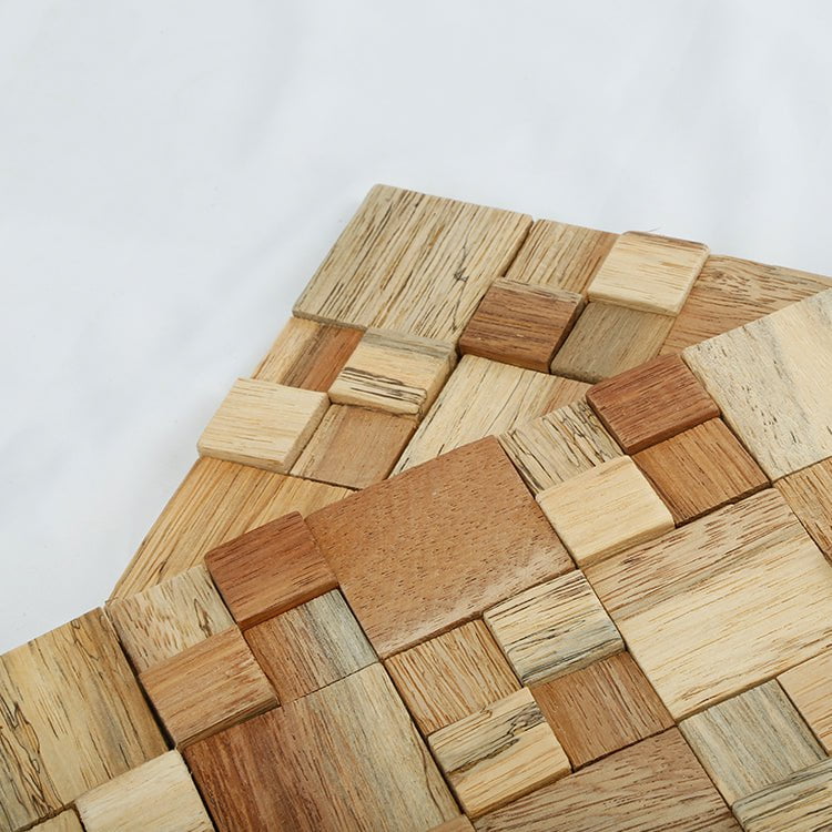 Cubbyhole Wood Mosaic Wall Panel