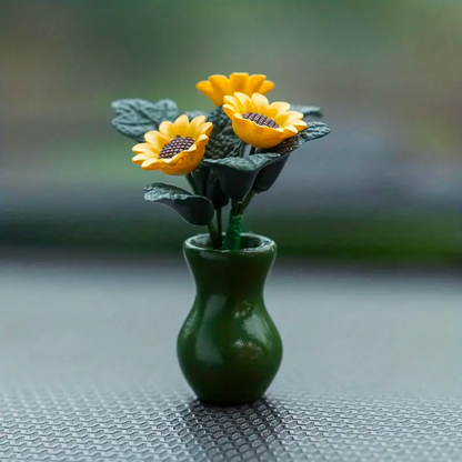 Mini Sunflower Car Vase