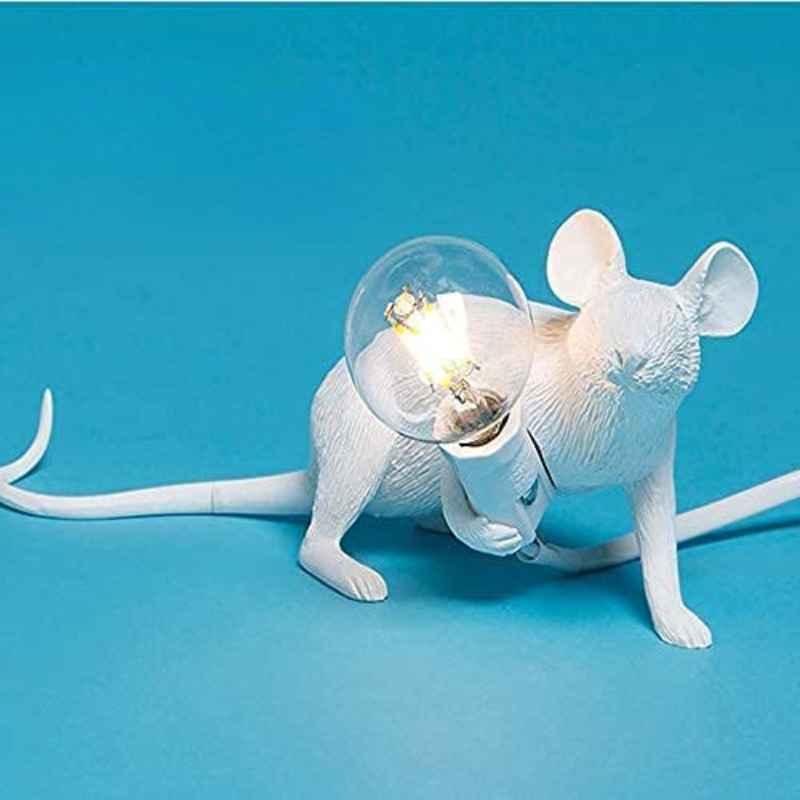 Table Lamp Set Mouse Shape Resin Creative Desk Light Bedside Lamp Room Home Room Decor