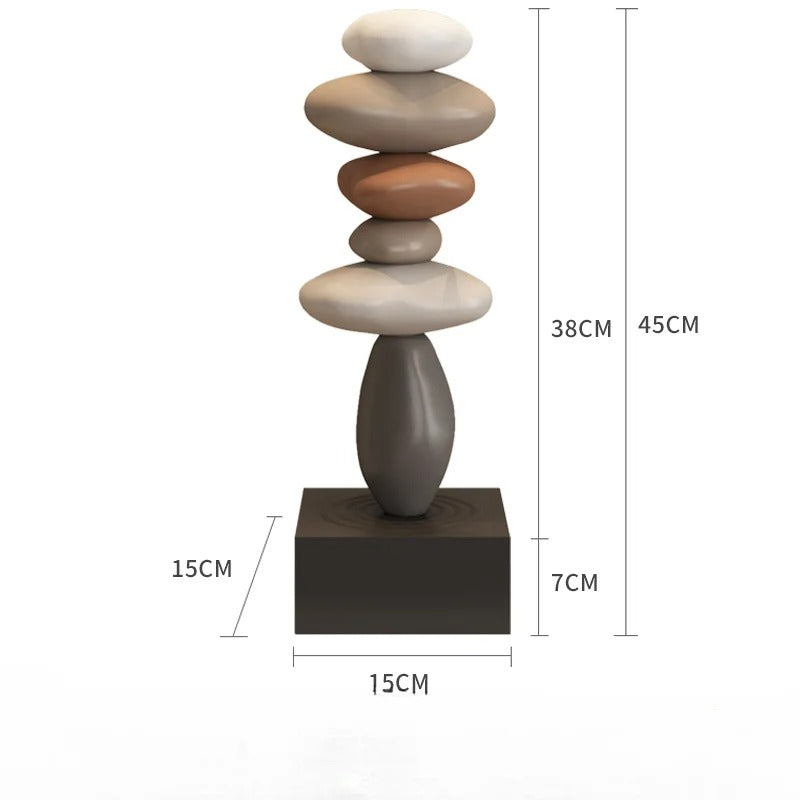 Zen Harmony Sculpture - Handcrafted Elegance for Your Home