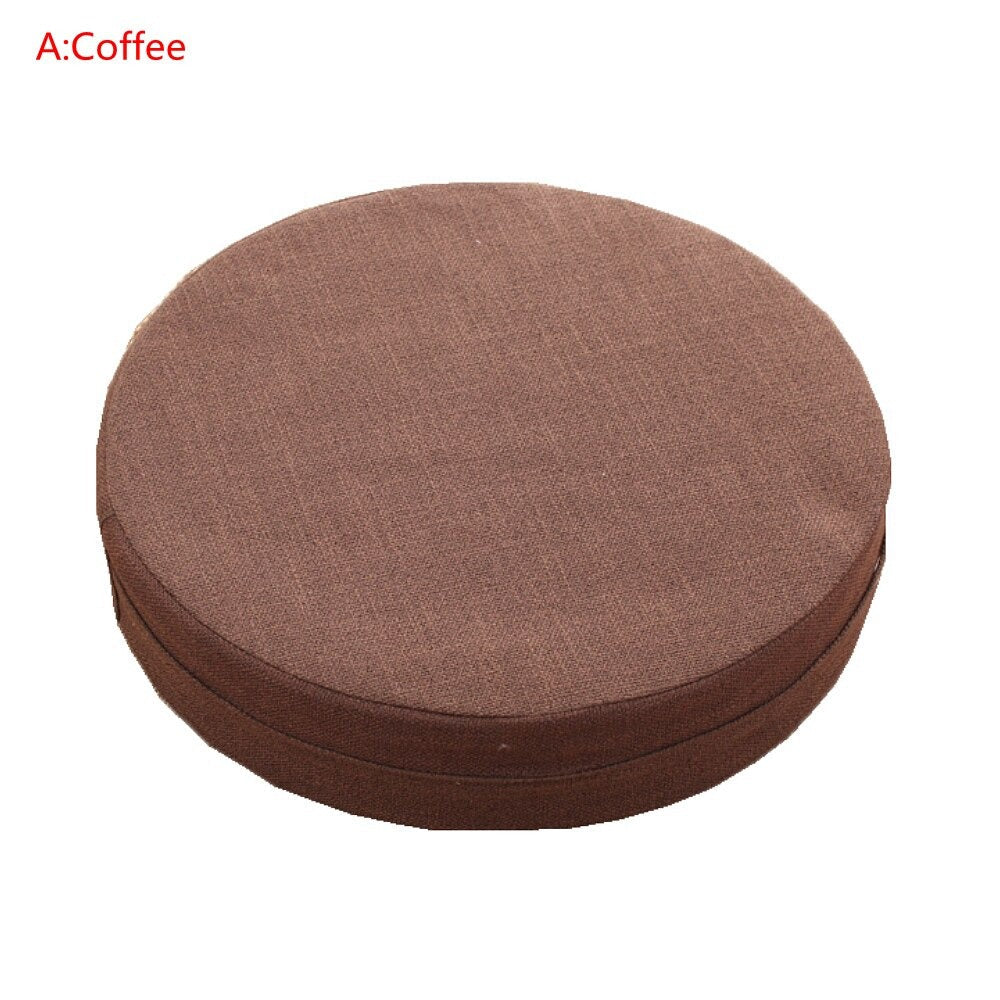 Round Linen Seat Cushion