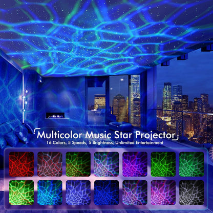 4 In 1 Galaxy And Star Projector With Bluetooth Speaker