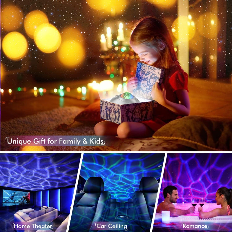 4 In 1 Galaxy And Star Projector With Bluetooth Speaker