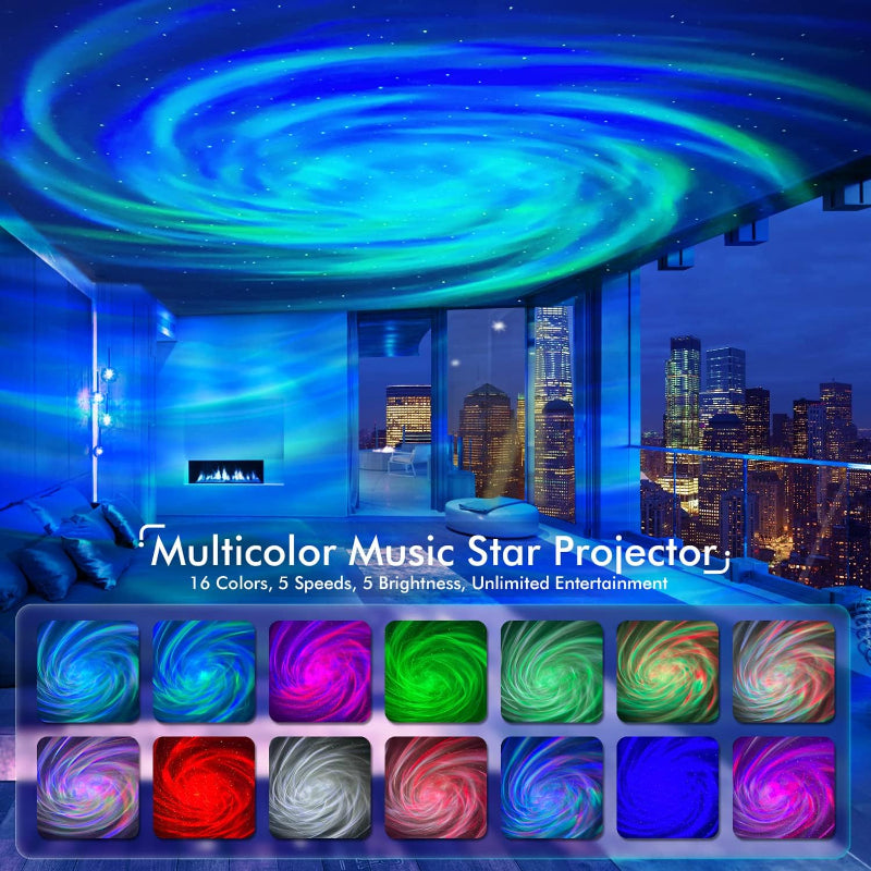 4 In 1 Galaxy And Star Projector With Bluetooth Speaker