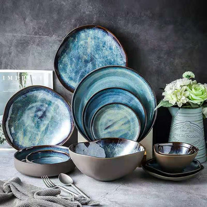 Spritz Irregular Dinnerware Set (Set of 12 plates)