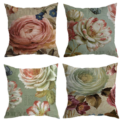 Vintage Spring Flowers Cushion Covers