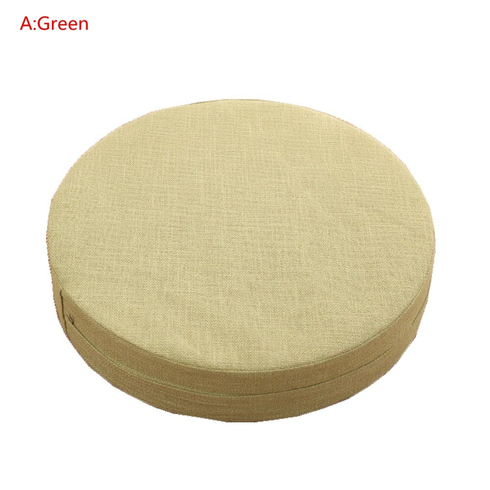 Round Linen Seat Cushion