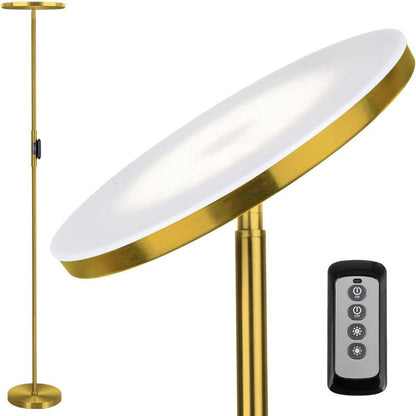 30W/2400LM Sky LED Modern 3 Color Temperatures Super Bright Floor Lamps-Tall Standing Pole Light With Remote & Touch Control For Living Room,Bed Room,Office