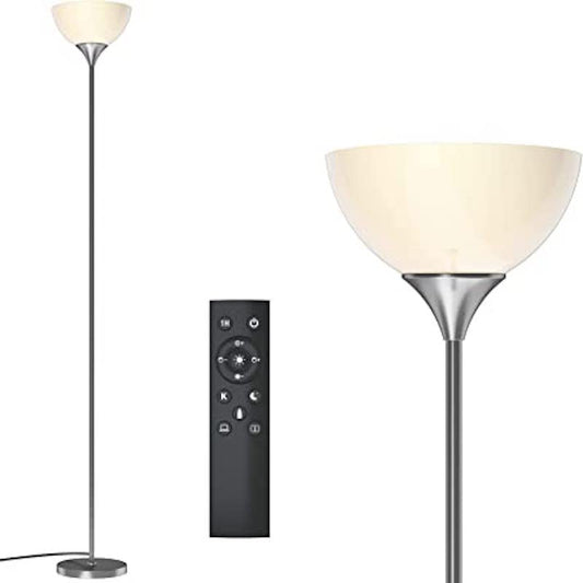 Floor Lamp, Remote Control with 4 Color Temperatures, Torchiere Floor lamp for Bedroom, Standing Lamps for Living Room, Bulb Included