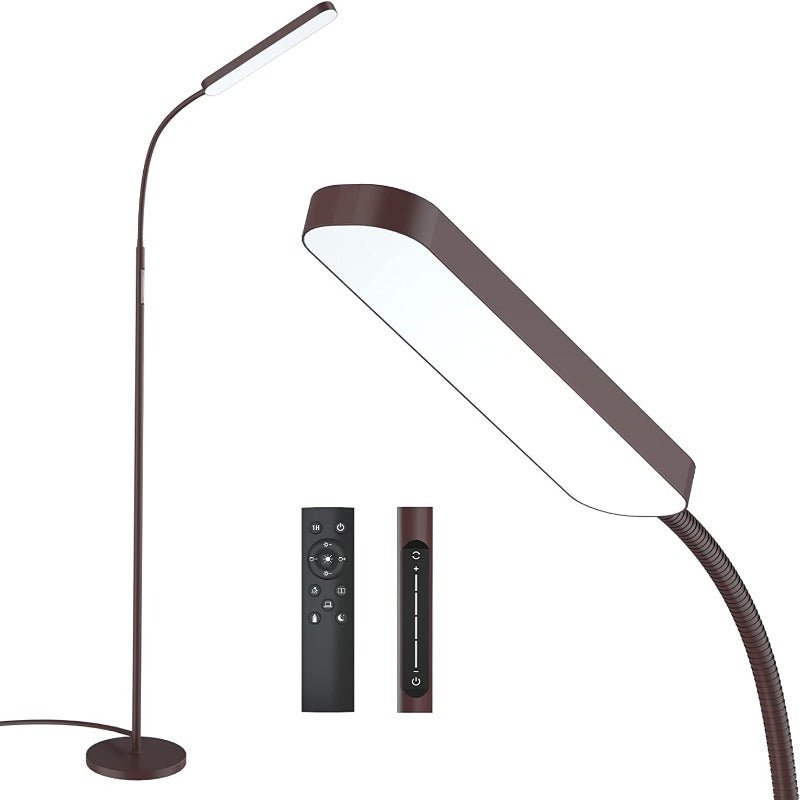 Led Floor Lamp With 4 Color Temperature And Stepless Dimmer, Remote And Touch Control Floor Lamp, Adjustable Gooseneck Standing Lamp For Living Room