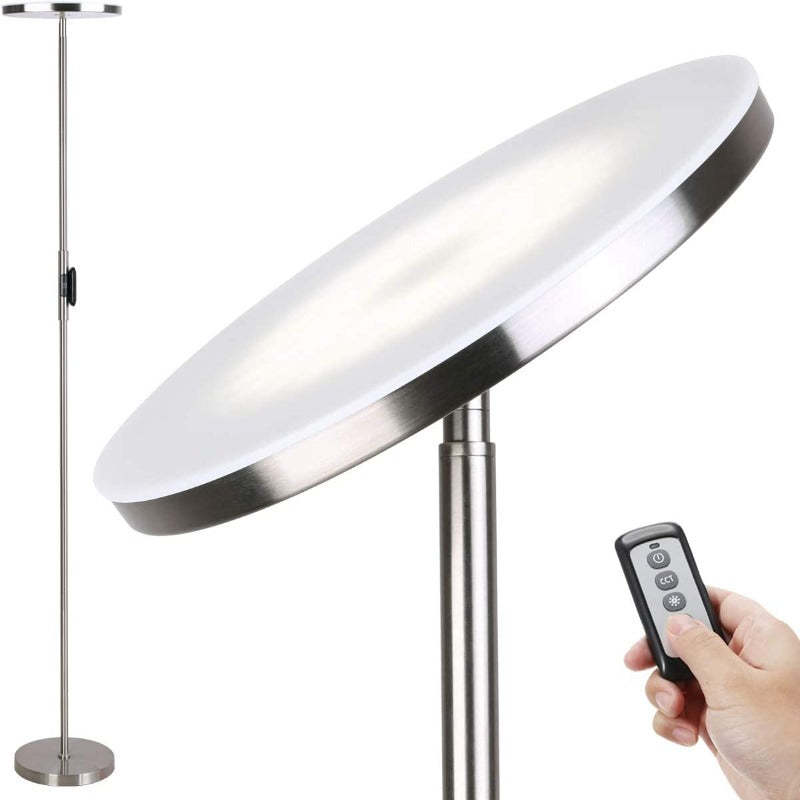 30W/2400LM Sky LED Modern 3 Color Temperatures Super Bright Floor Lamps-Tall Standing Pole Light With Remote & Touch Control For Living Room,Bed Room,Office