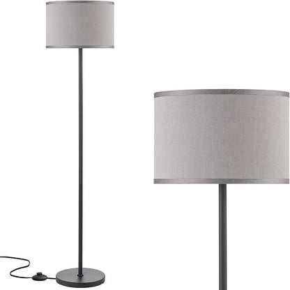 LED Floor Lamp Simple Design, Modern Floor Lamp With Shade, Tall Lamps for Living Room Bedroom Office Dining Room Kitchen, Black Pole Lamp With Foot Switch