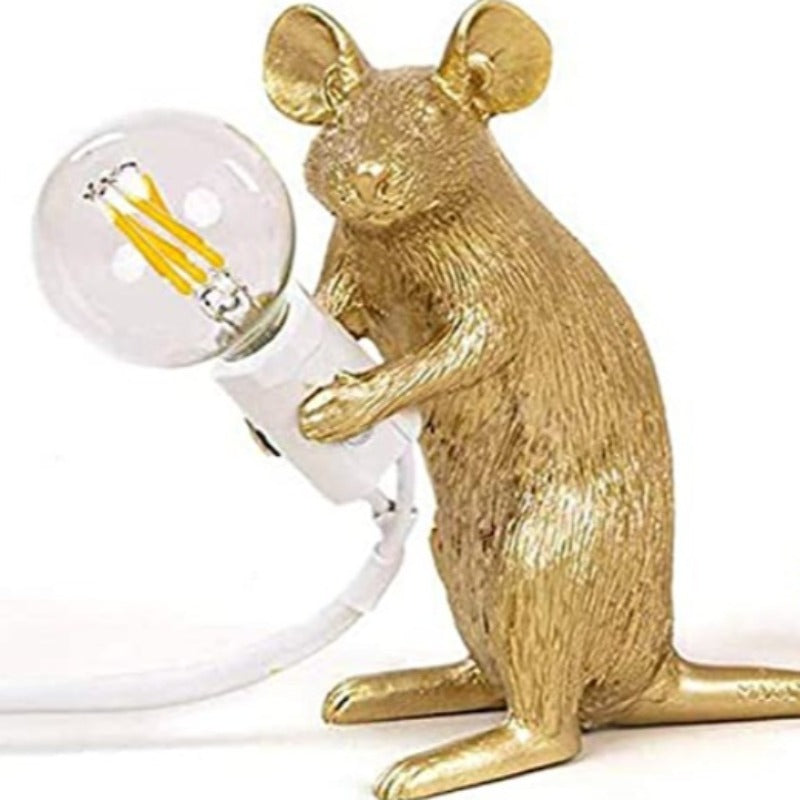 Table Lamp Set Mouse Shape Resin Creative Desk Light Bedside Lamp Room Home Room Decor