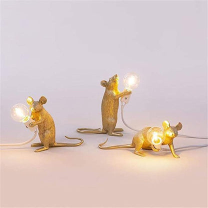 Table Lamp Set Mouse Shape Resin Creative Desk Light Bedside Lamp Room Home Room Decor