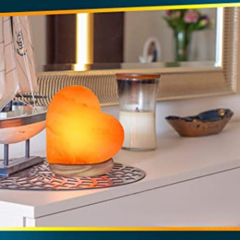 Himalayan Salt Night Light Heart Shaped Wall  Plug in Lamp