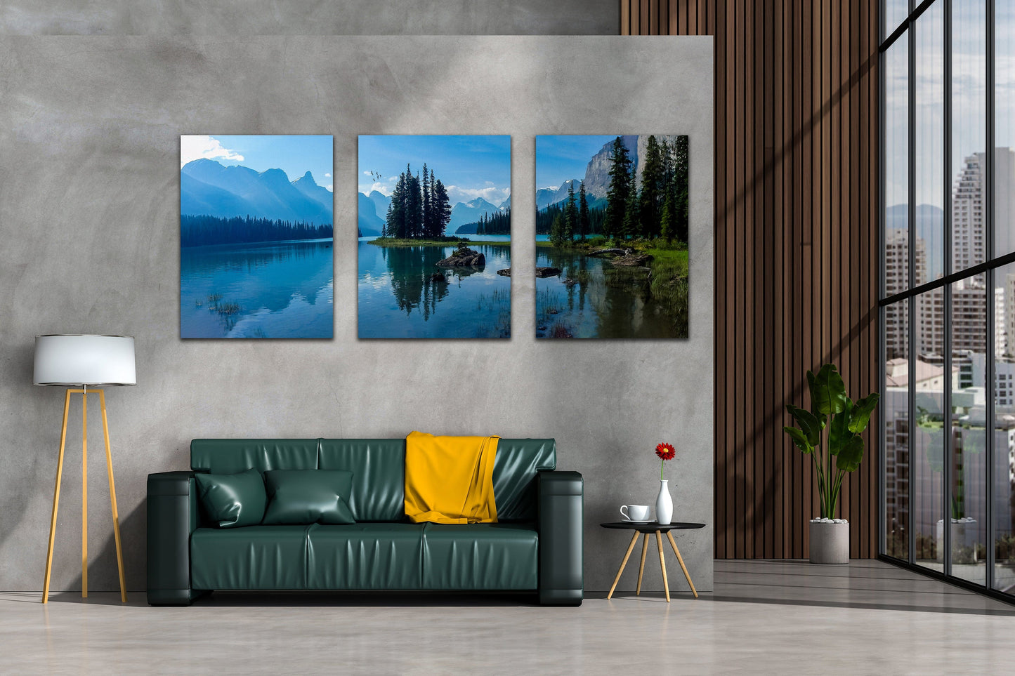 Wonderful Lake Mountain Stretched Canvas