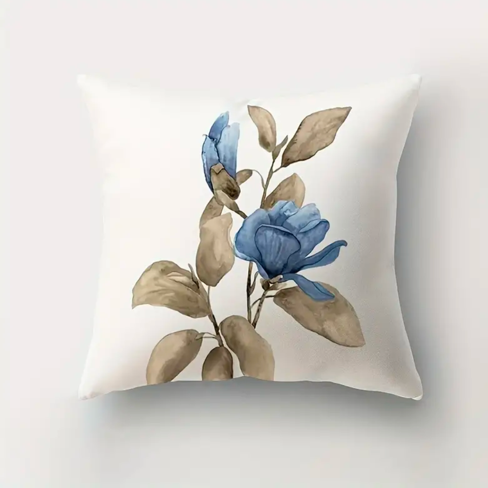 Blue Flowers Cushion Covers