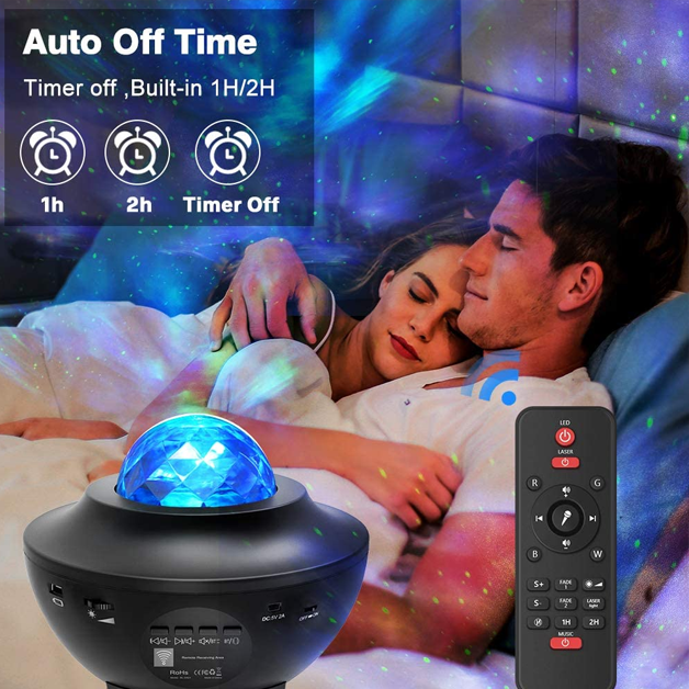 Starry Night Light Galaxy Projector With Bluetooth Speaker