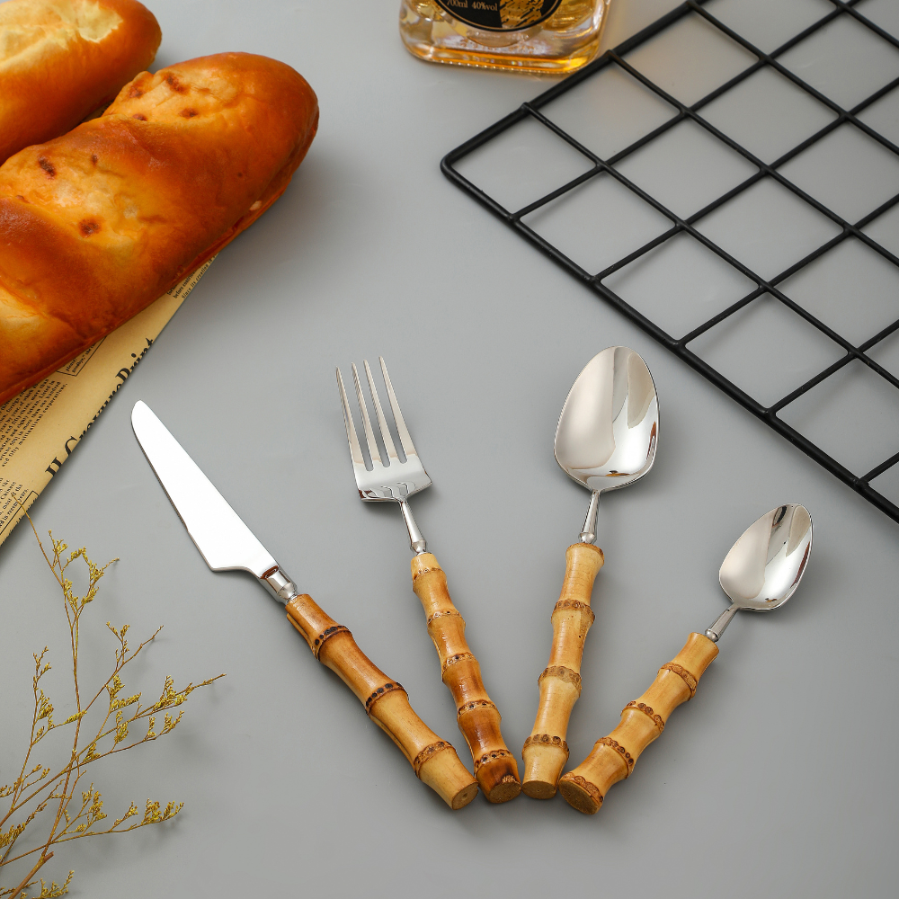 Natural Bamboo Flatware Set