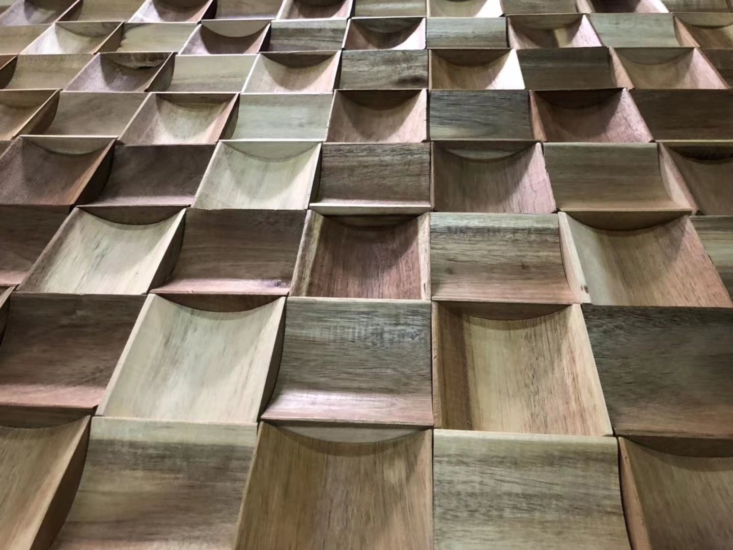 Weave Cube Wood Mosaic Wall Panel