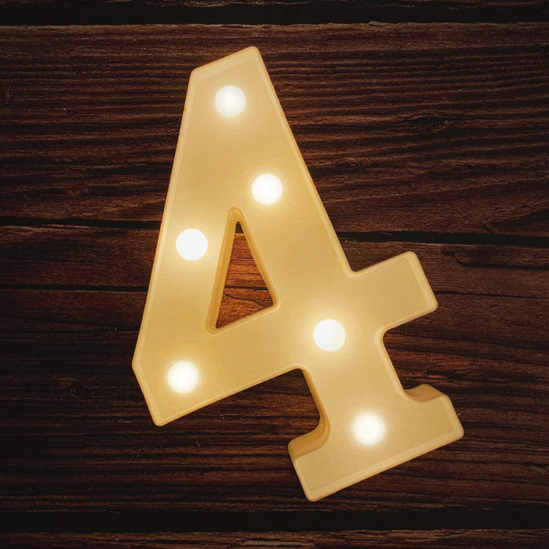 Large Light Up Numbers | Battery Powered And Bright With Every Letter Of The Alphabet | For Wedding, Birthday, Party, Celebration, Christmas Or Home Decoration